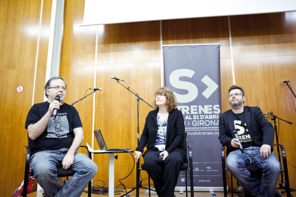 Xevi Castillón,  Meius Ferrés y Xevi Pascual en el Festival Strenes