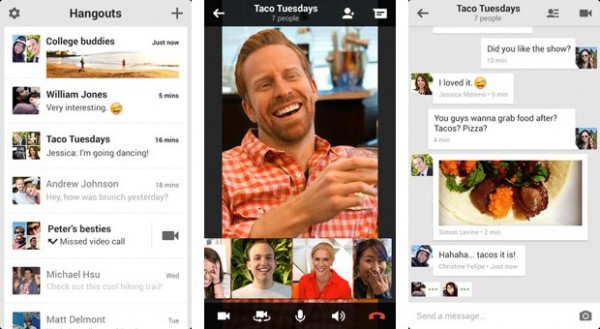 Diseño de la app Hangout de Google para iOS Diseño de la app Hangout de Google para iOS