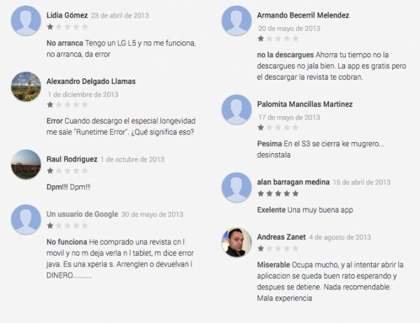 Opiniones lectores revista digital Android Quo