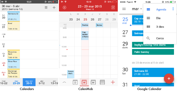 Aplicaciones iOS calendarios