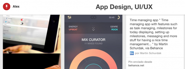 Los mejores tableros Pinterest diseño de apps