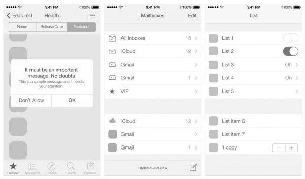 Wireframe iOS 8